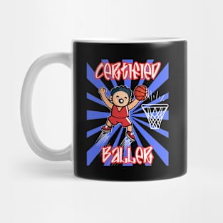 Certified Baller cute cartoon basketball player Mug